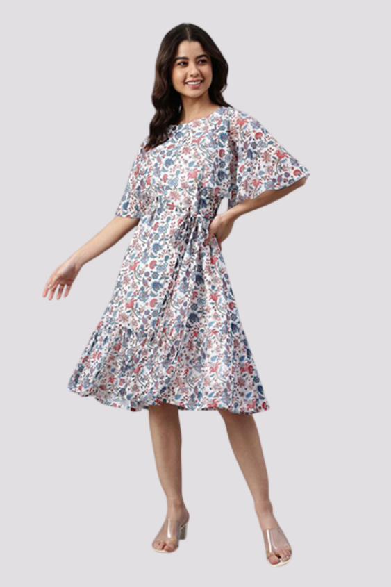 100% Cotton Frilled Dress